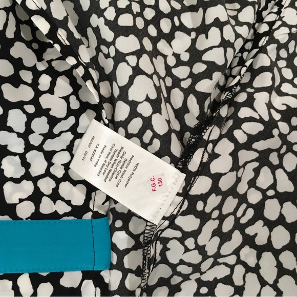 Talbots Tunic Tank Top Printed White Black Plus 2x New Womens - Picture 3 of 5